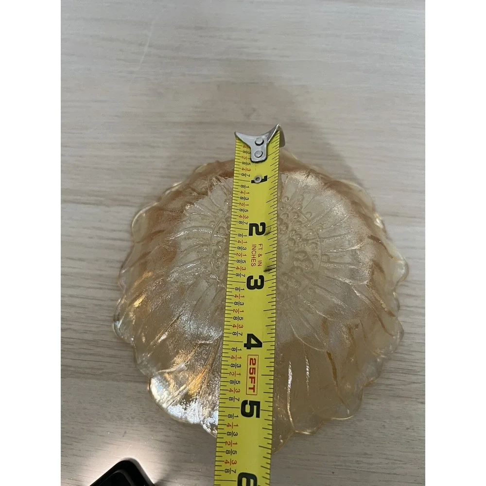 Vintage Amber Iridescent Sunflower, 7
